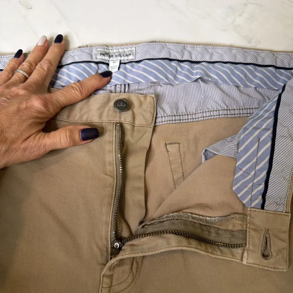 Peter Millar Ultimate Sateen 5-Pocket Pants 40 Old Money Golf Business Casual
